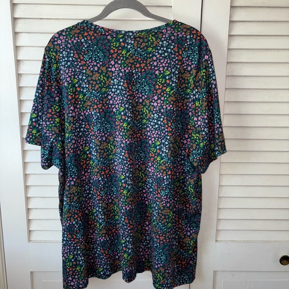 Lands’ End Women’s Plus 3X Floral Print Cotton T-Shirt NWT - Picture 6 of 7